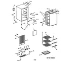 GE FUM5SAARWH cabinet parts diagram