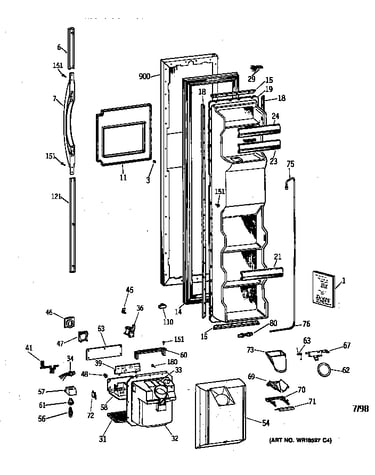 Freezer door