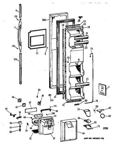 Freezer door