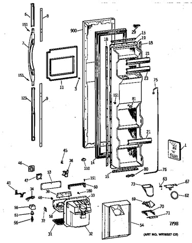 Freezer door