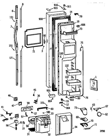 Freezer door