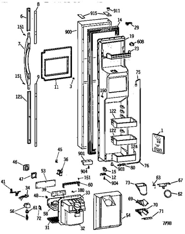 Freezer door