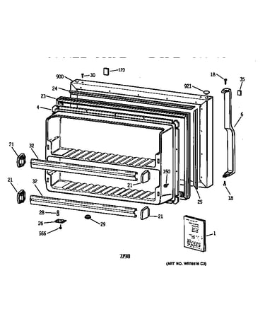 Freezer door