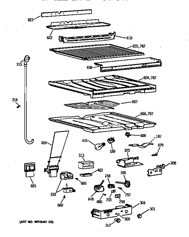 Compartment separator parts