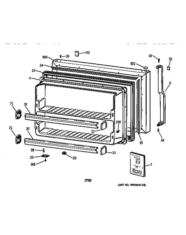Freezer door