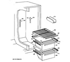 Hotpoint CSX20BABAAD refrigerator shelving and drawers diagram