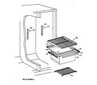 Hotpoint CSX19LABAWH refrigerator shelving and drawers diagram