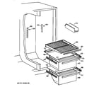 Hotpoint CSX22BCBAWH refrigerator shelving and drawers diagram