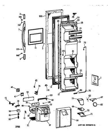 Freezer door