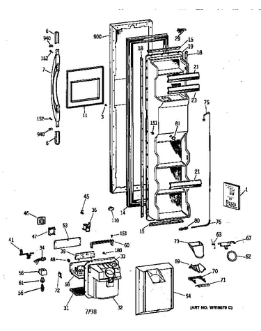 Freezer door