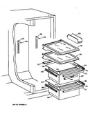 Refrigerator shelving and drawers