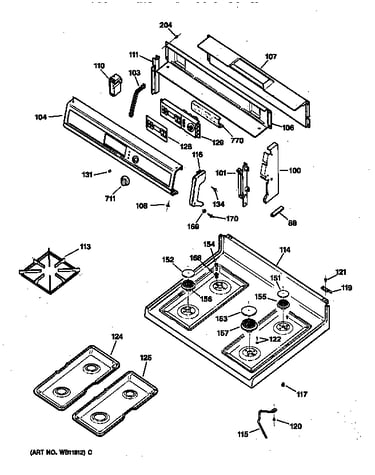 Control panel & cooktop