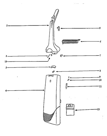 Handle and bag housing