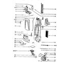 Eureka 5188AT handle and bag housing diagram