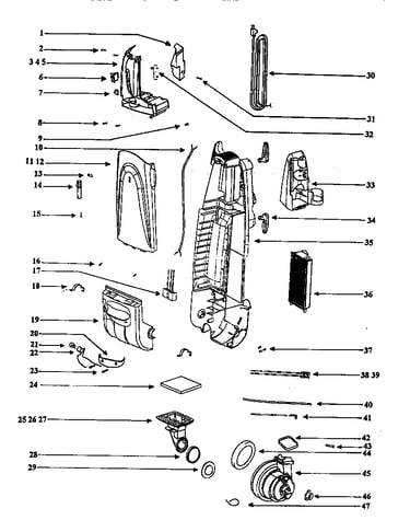 Handle and bag housing