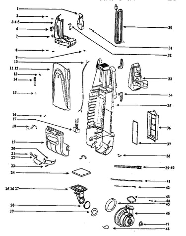 Handle and bag housing