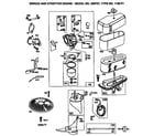 Briggs & Stratton 289707-1186-E1 carburetor and air cleaner assembly diagram