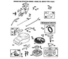 Briggs & Stratton 28R707-1148-E1 flywheel assembly and blower housing diagram