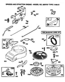 Flywheel assembly and blower housing