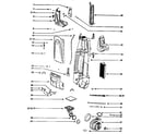 Eureka 5184AT handle and bag housing diagram
