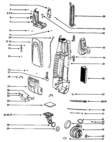 Handle and bag housing