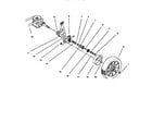 Lawn-Boy 10304-7900001 AND UP rear axle assembly (10304 only) diagram