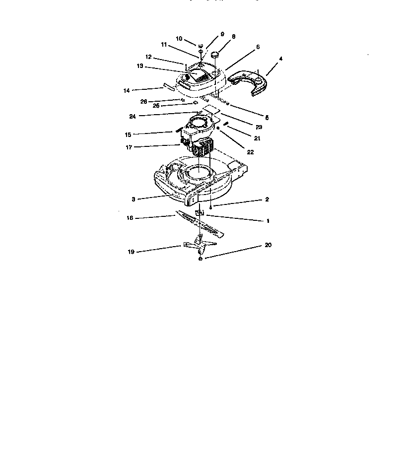 Engine and blade assembly