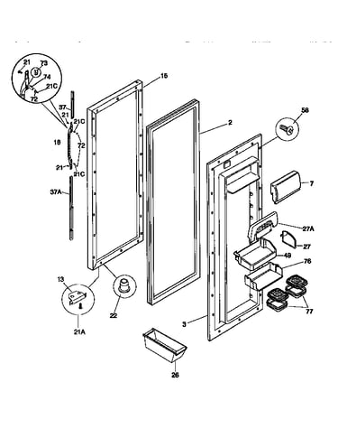 Refrigerator door