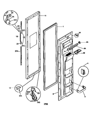 Freezer door