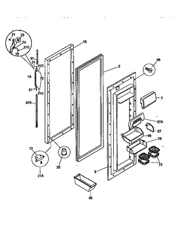 Refrigerator door