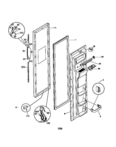 Freezer door