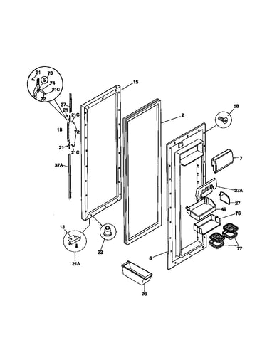 Refrigerator door