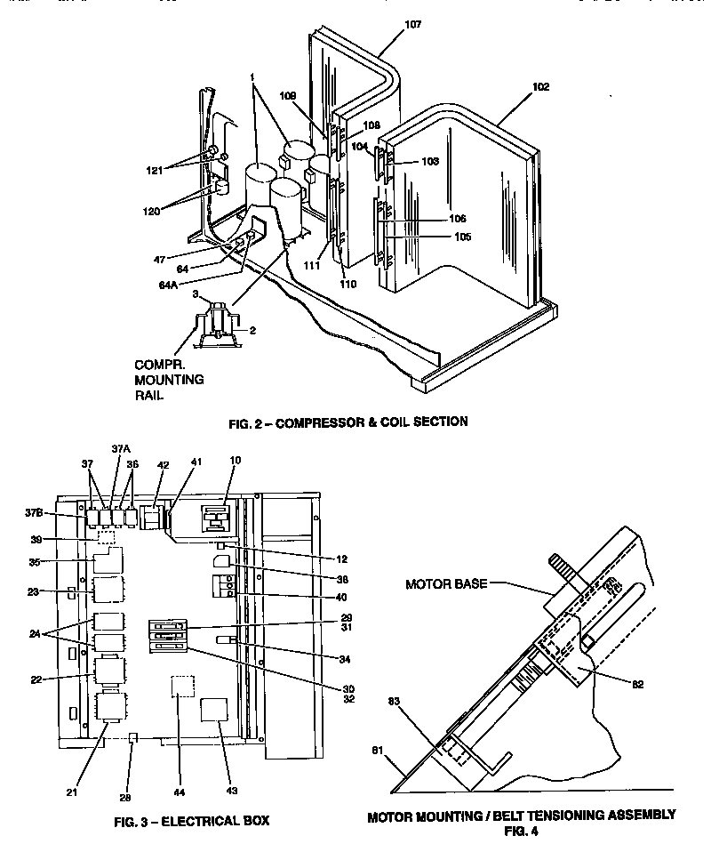 Compressor/electrical and motor mounting