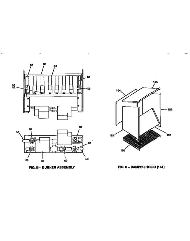Damper hood and burner assembly