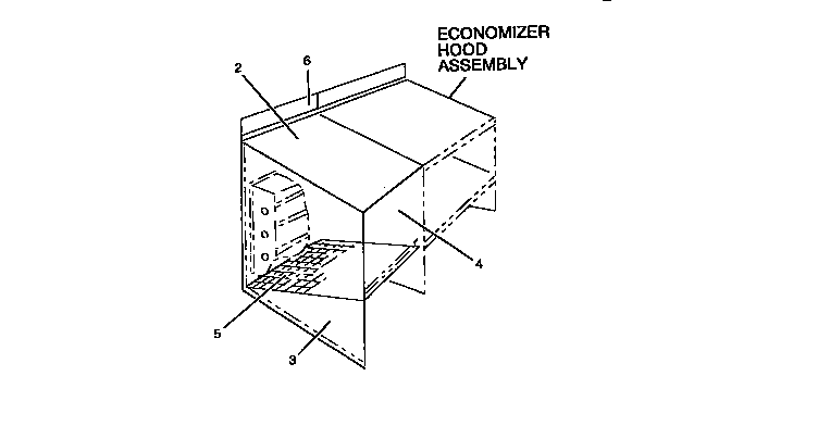 POWER EXHAUST RAIN HOOD ASSY (ITEM 1)