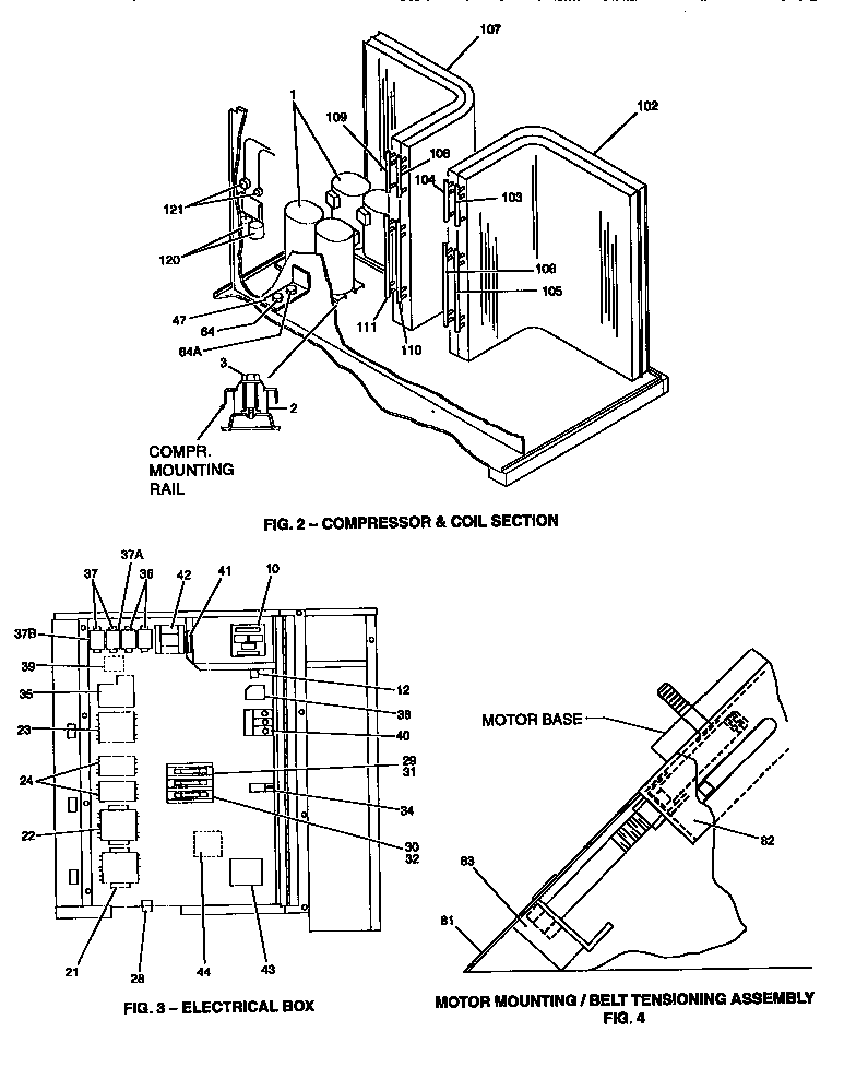 Compressor/electrical and motor mounting
