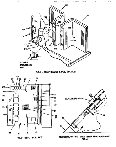 Compressor/electrical and motor mounting