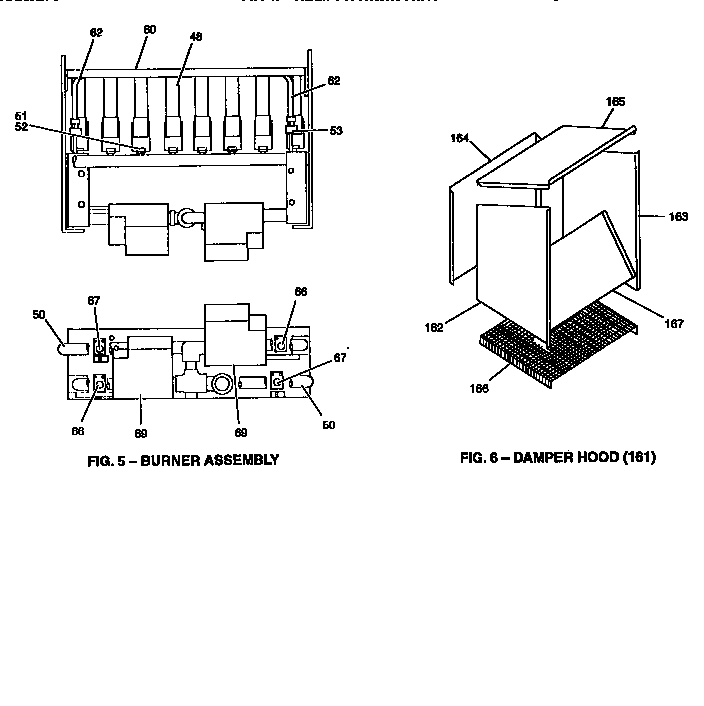 Damper hood and burner assembly
