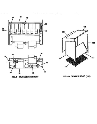 Damper hood and burner assembly