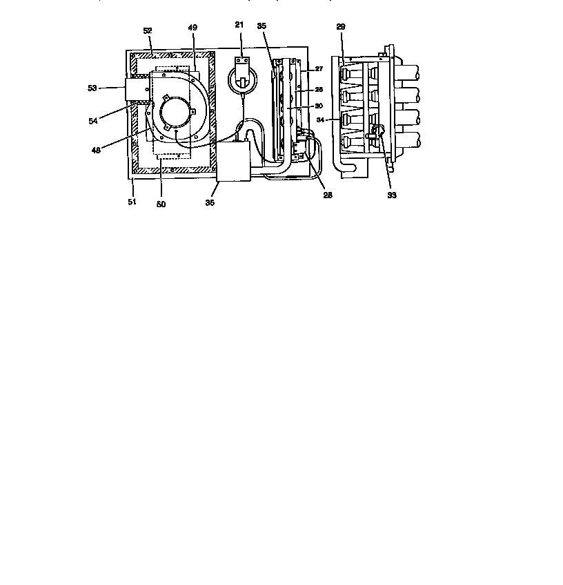 Gas heat section