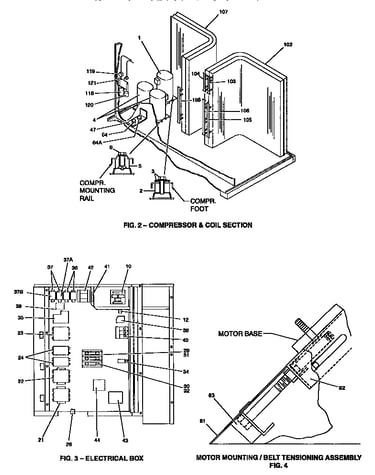 Compressor/electrical and motor mounting