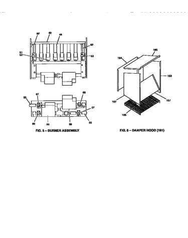 Damper hood and burner assembly