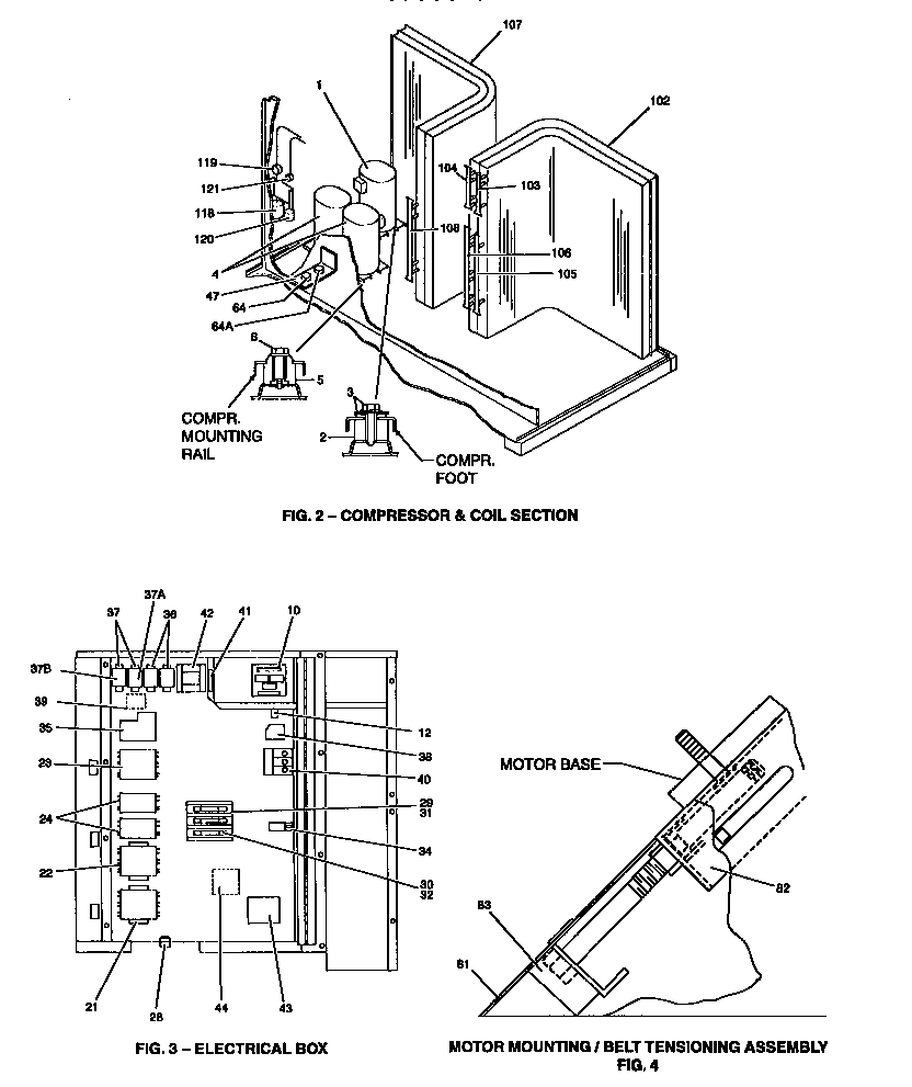 Compressor/electrical and motor mounting