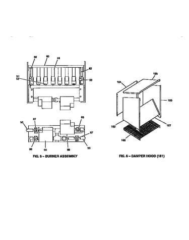 Damper hood and burner assembly