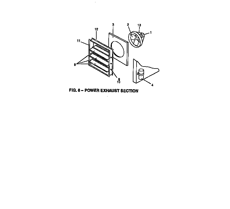 Power exhaust section