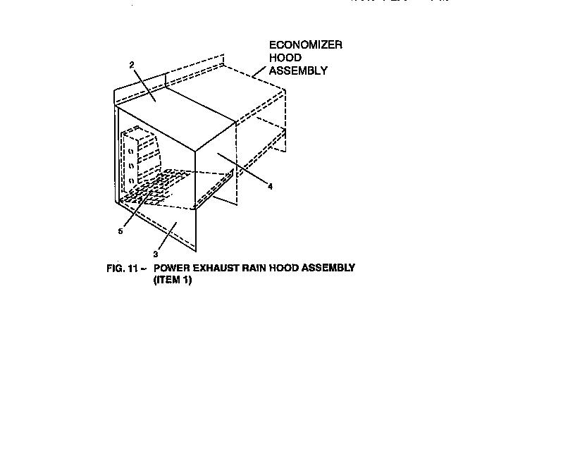 Power exhaust rain hood assembly