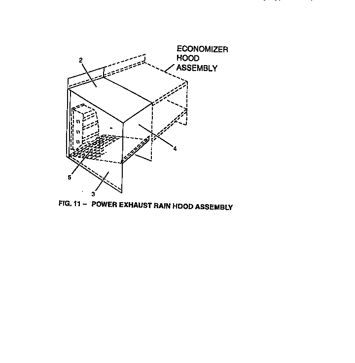 POWER EXHAUST RAIN HOOD ASSEMBLY