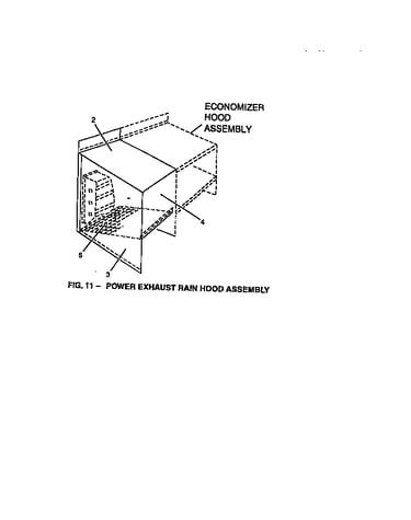 Power exhaust rain hood assembly