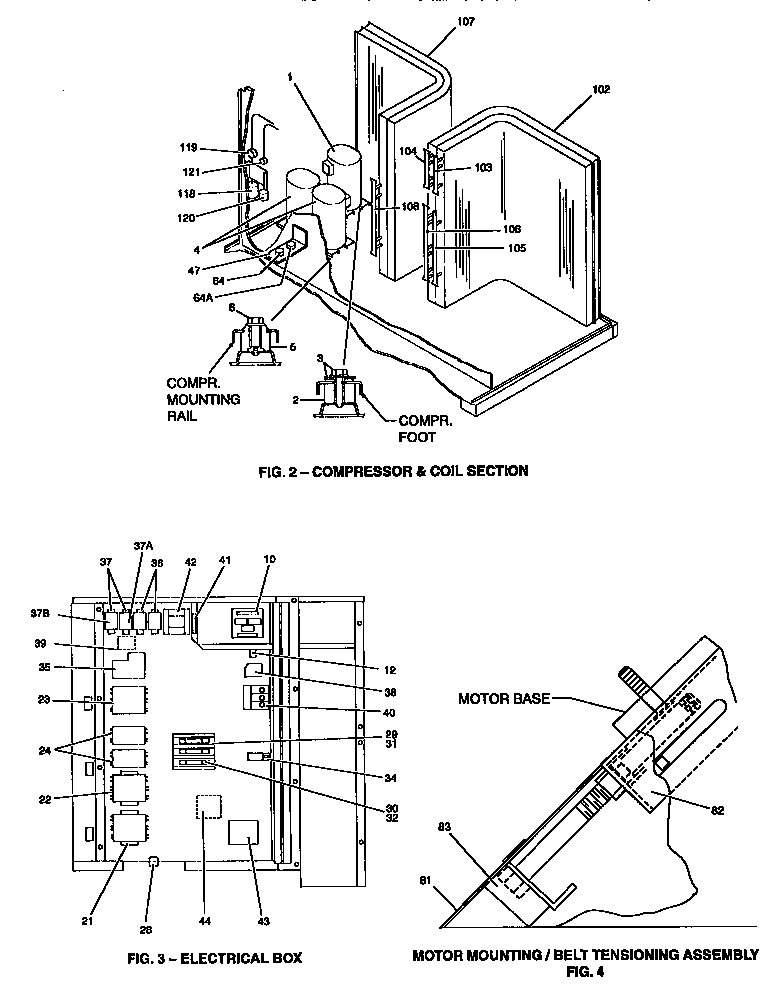 Compressor/electrical and motor mounting