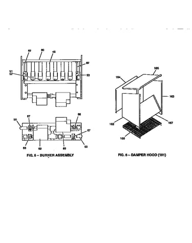 Damper hood and burner assembly